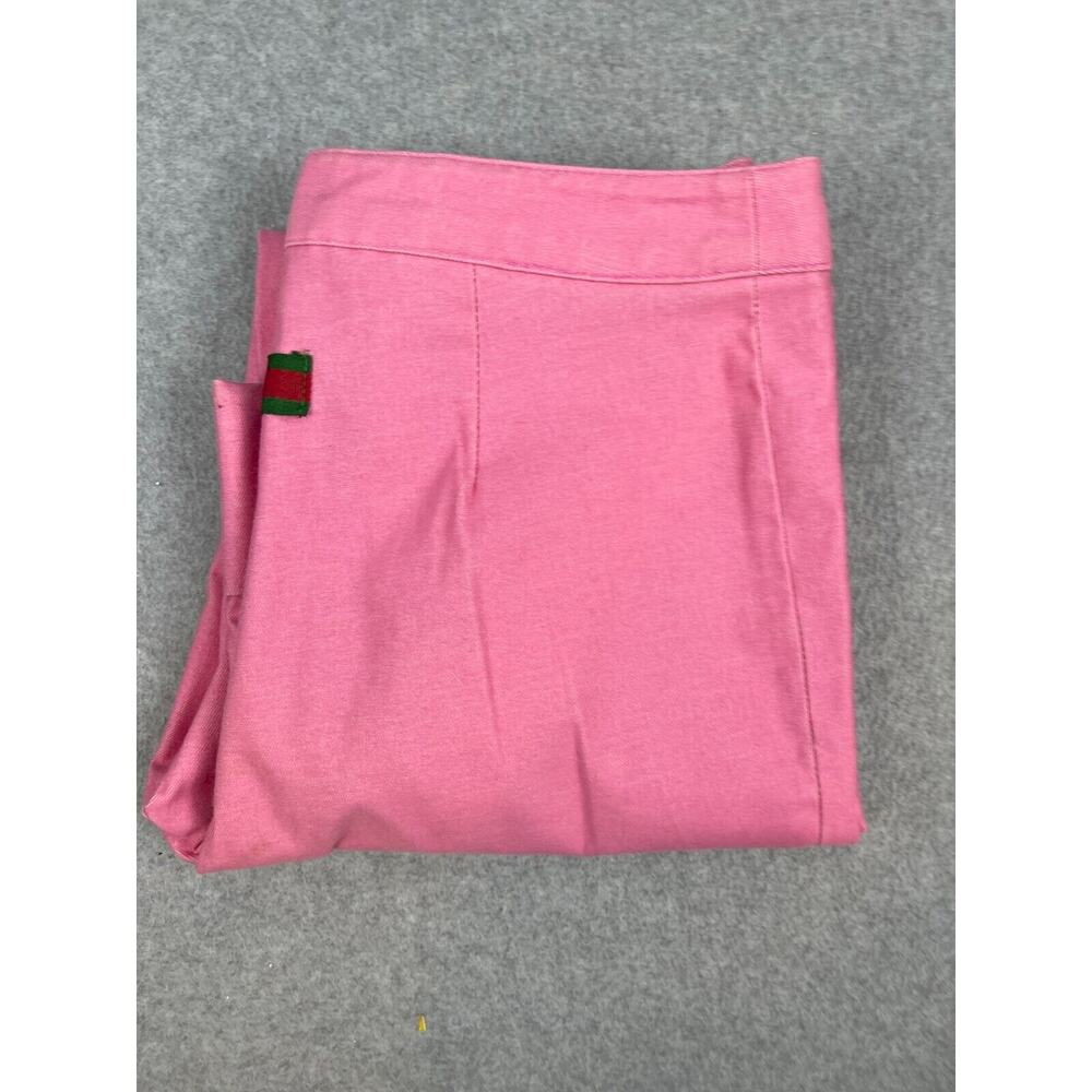 Posamona Pants Women's 6 Pink Chino Flat Front‎ High Rise Cropped Made in Italy